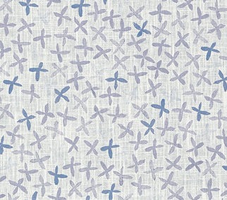 REBECCA ATWOOD: FLORAL STAMP Gray/Blue